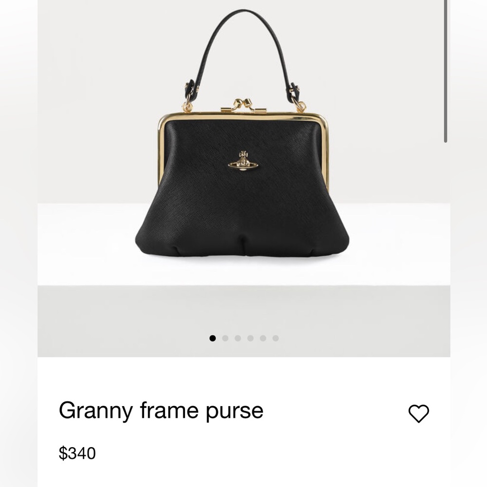 Vivienne Westwood Granny Frame Black and Gold Hardware